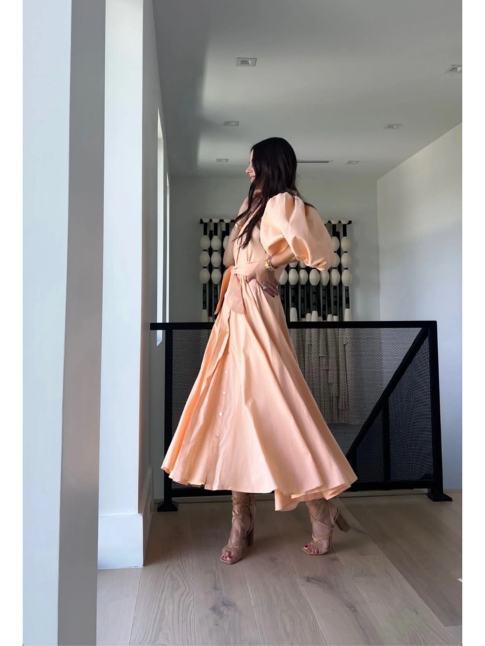 No Pesa La Grama , BROMELIA dress  in color Hot Peach, size 6